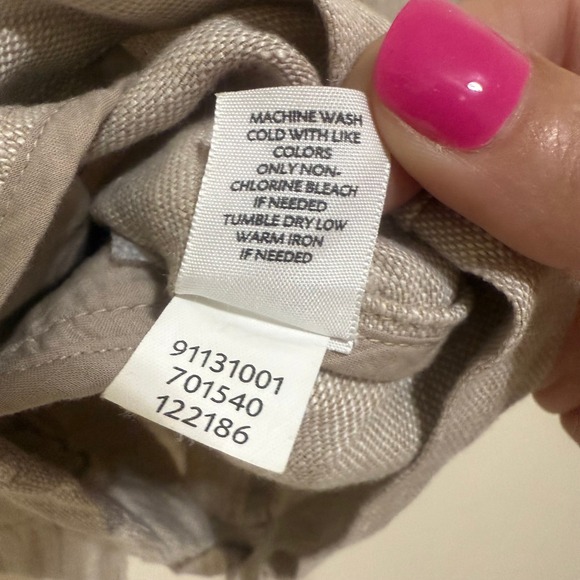 J Jill‎ Linen Blend Button Front Cropped Utility Jacket Beige Size Small - Picture 8 of 12